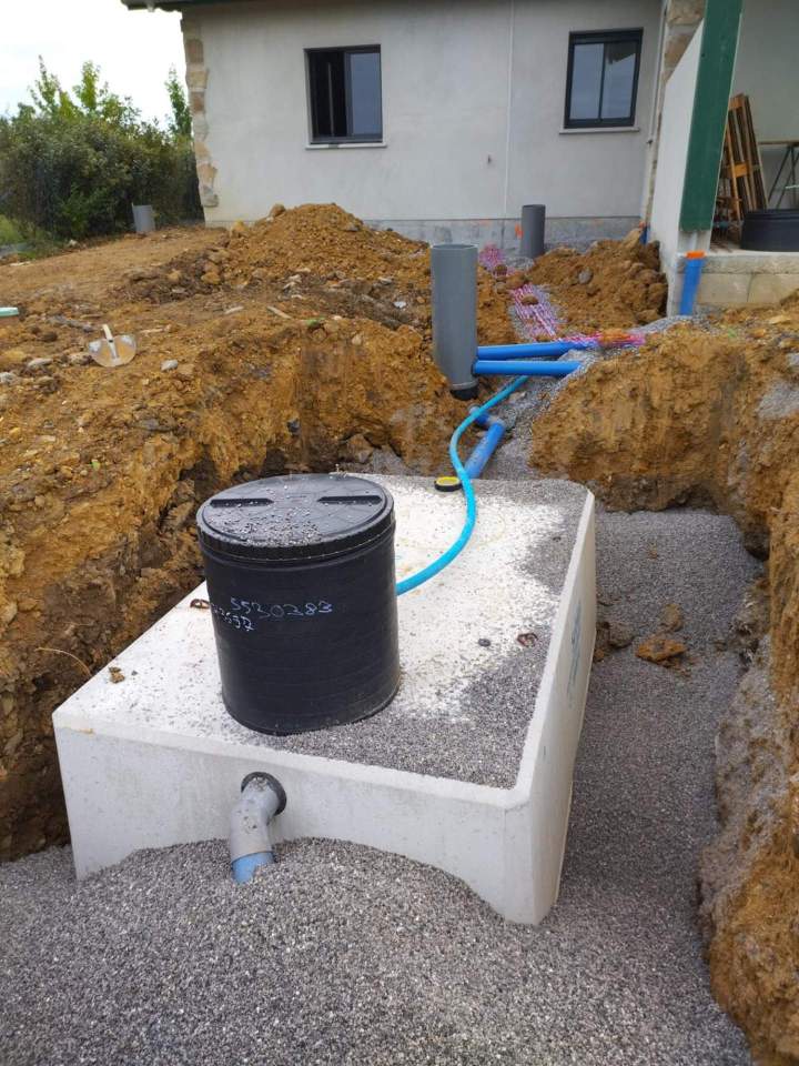 Cuve de récupération béton