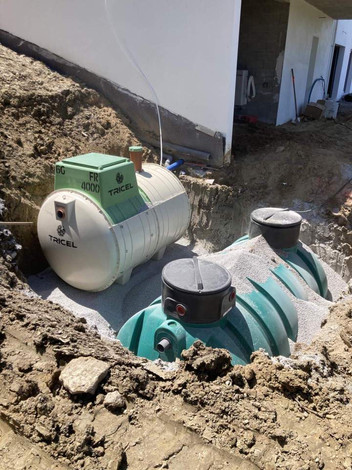 Cuve de récupération et micro station